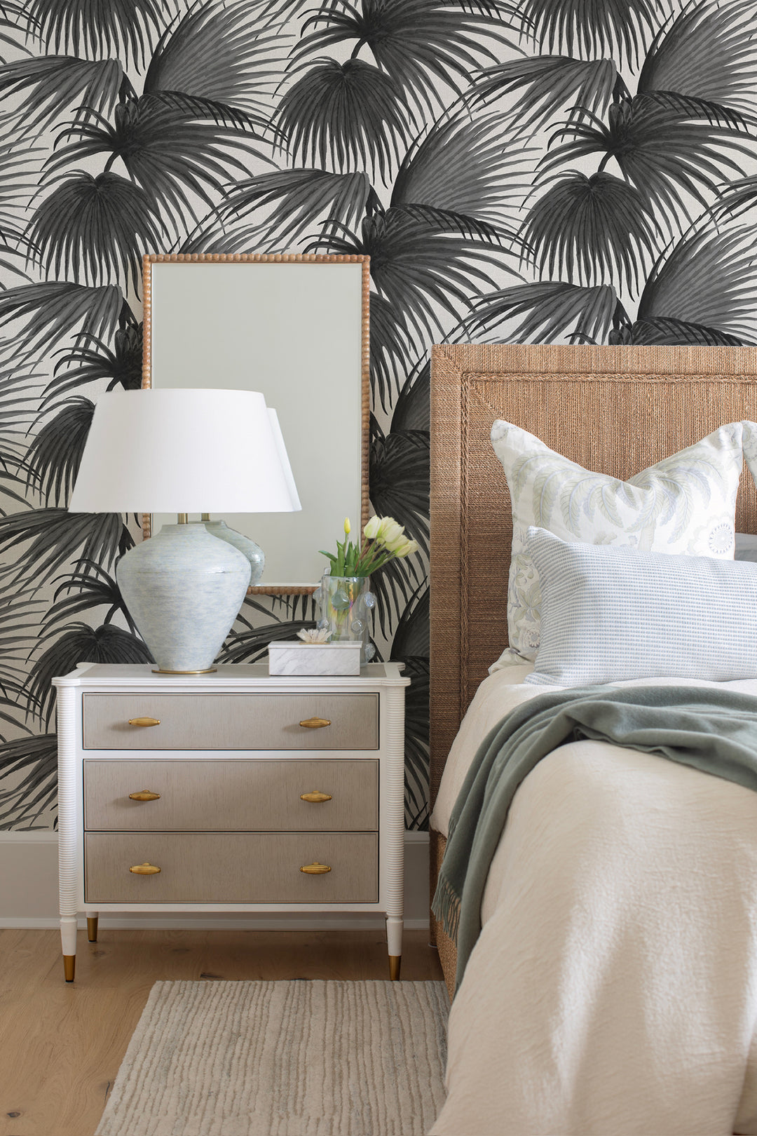 Pawley’s Island Palms - Black Linen by Megan Molton