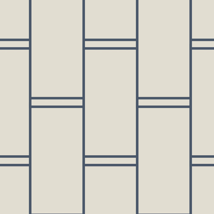 Pillar Stripe - Oxford Blue Wallpaper