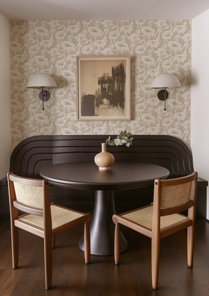Poppy Bloom - Desert Linen Floral Wallpaper