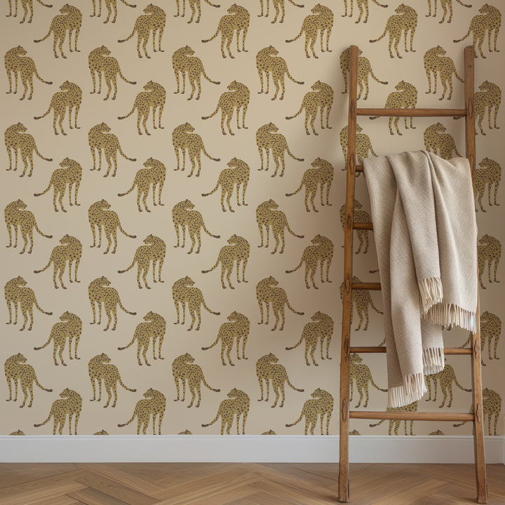 Prowling Cheetah - Desert Sand Wallpaper