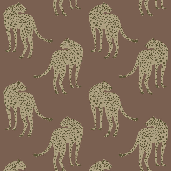 Prowling Cheetah - Mahogany Plains Wallpaper