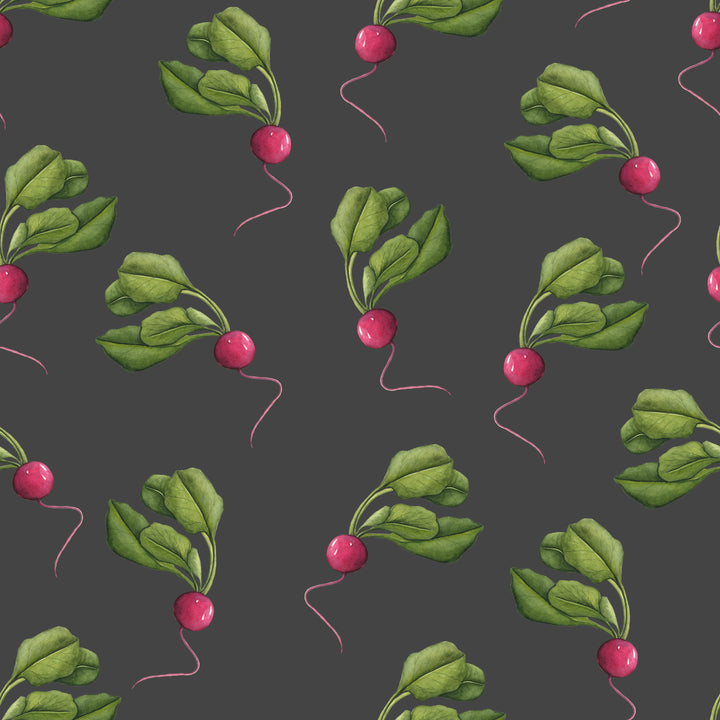Radishes - Gray Wallpaper by Cara's Garden