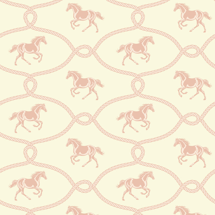 Rider's Knot - Seafoam Blush Wallpaper