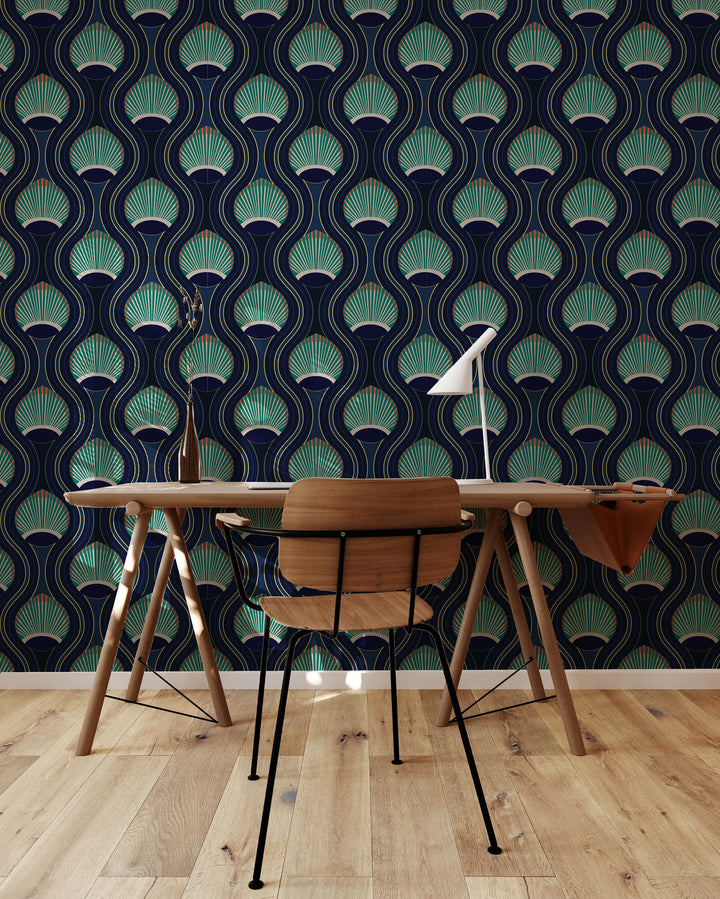 Riviere - Blue Wallpaper by Julianne Taylor Style