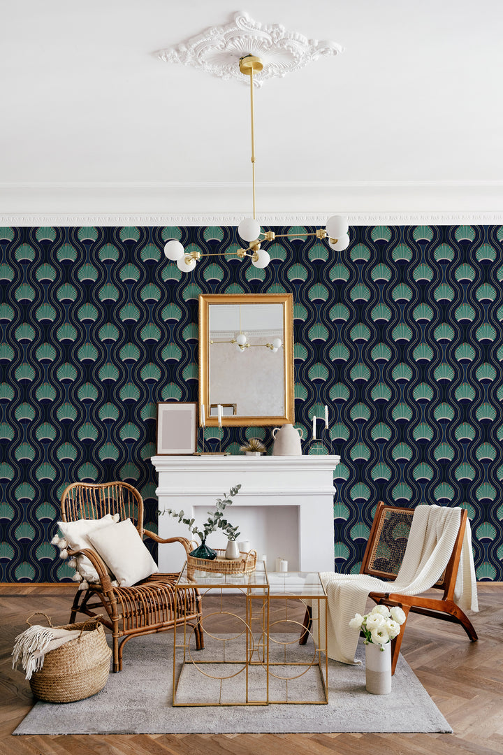 Riviere - Blue Wallpaper by Julianne Taylor Style