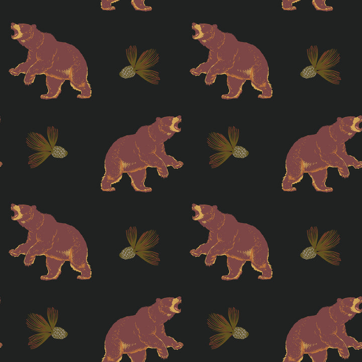 Roaming Black Bear - Autumn Ember Wallpaper