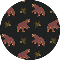 Roaming Black Bear - Autumn Ember Wallpaper