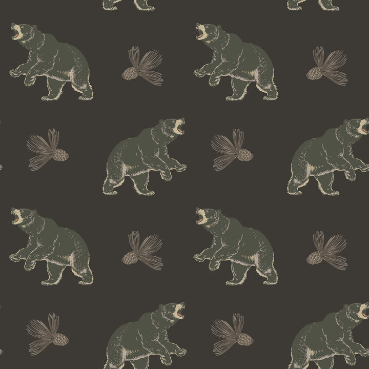 Roaming Black Bear - Dark Mocha Wallpaper