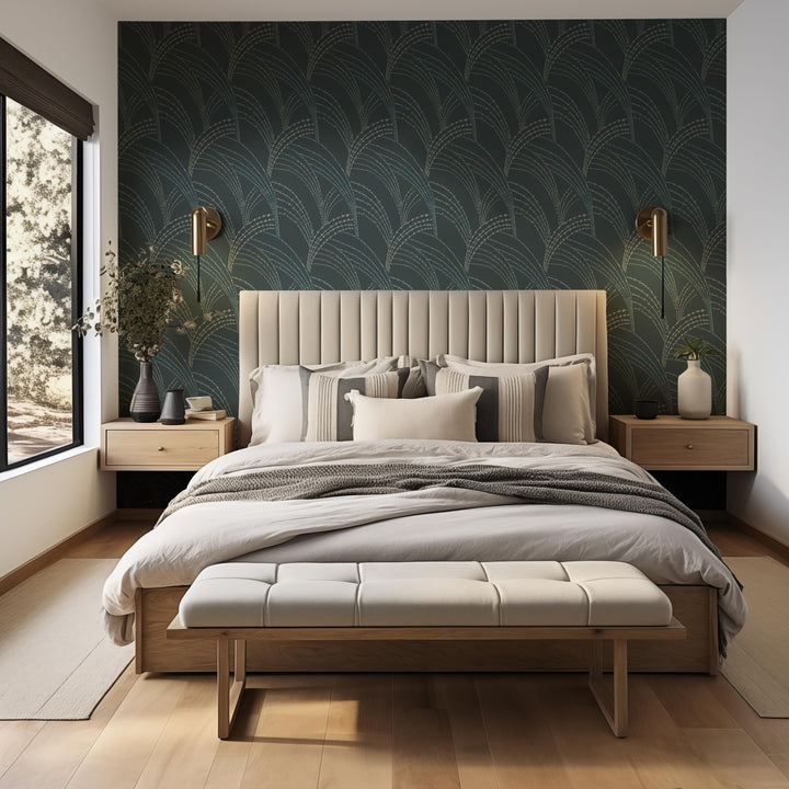Sea Grass - Black Moss Wallpaper