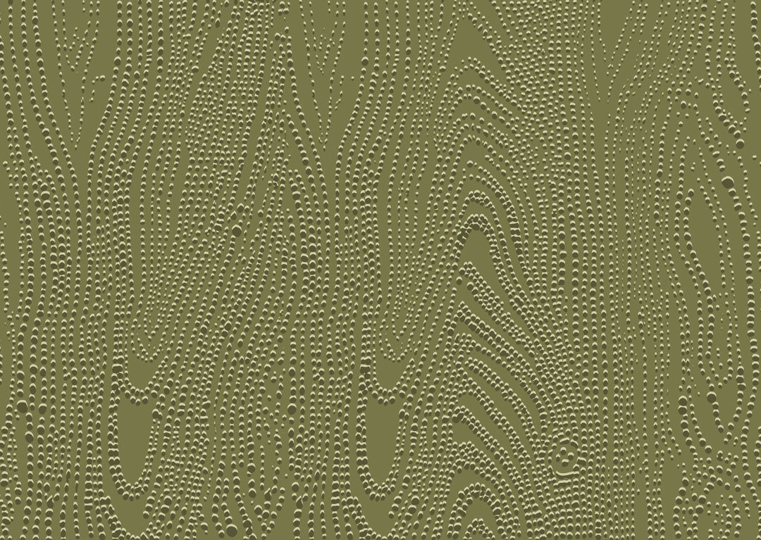 Shagreen Waves Wall Mural - Olive