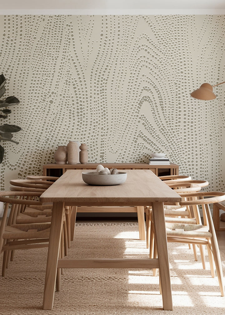 Shagreen Waves Wall Mural - Parchment