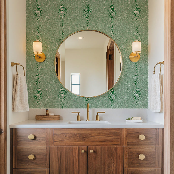 Shagreen - Signature Green Wallpaper by Mrs. Paranjape