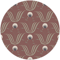 Spring Bloom - Burgundy Floral Wallpaper