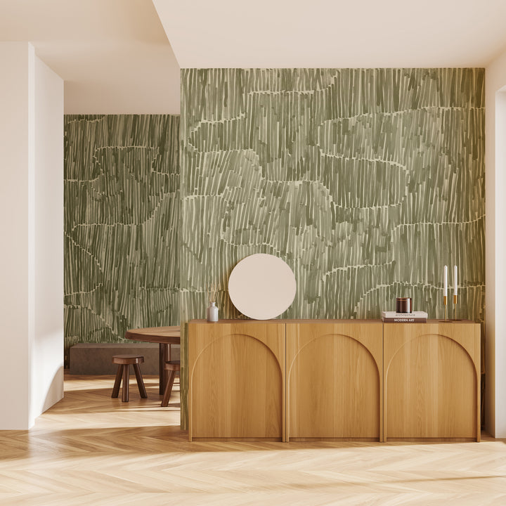 Stacked Wall Mural - Olive
