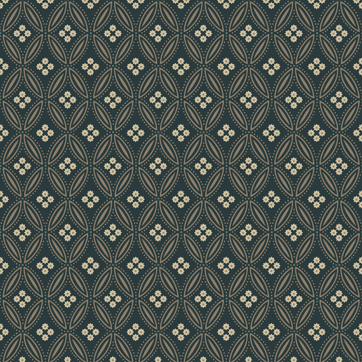 Stone Lace - Warm Black Wallpaper