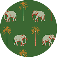 Strolling Elephant - Onyx Noir Wallpaper