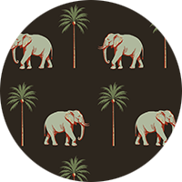 Strolling Elephant - Onyx Noir Wallpaper