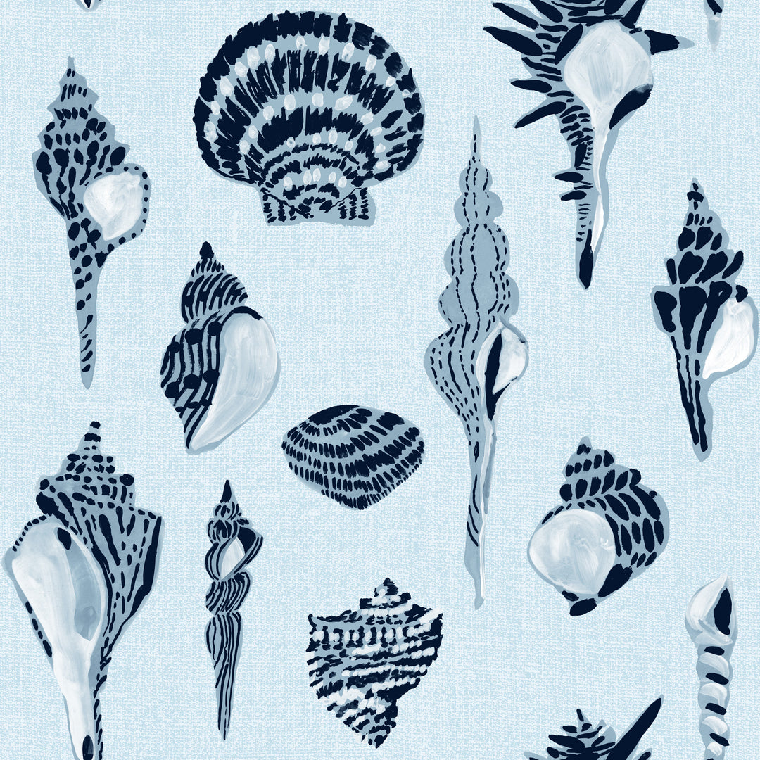 Sullivan’s Island Shells - Serene Sky Blue by Megan Molton