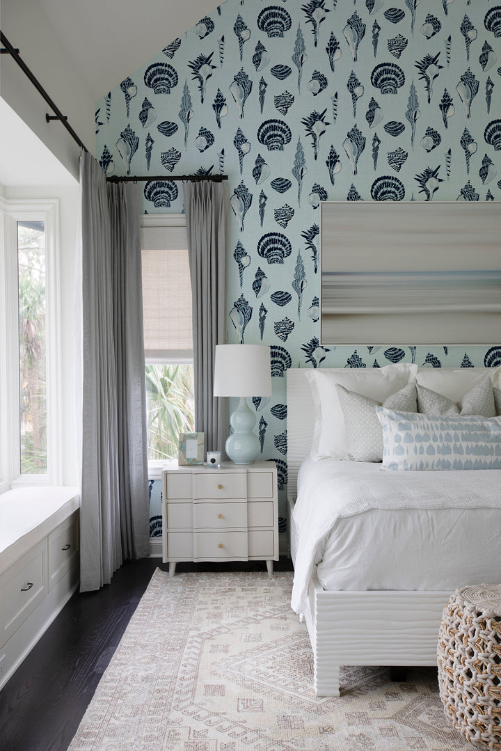 Sullivan’s Island Shells - Serene Sky Blue by Megan Molton