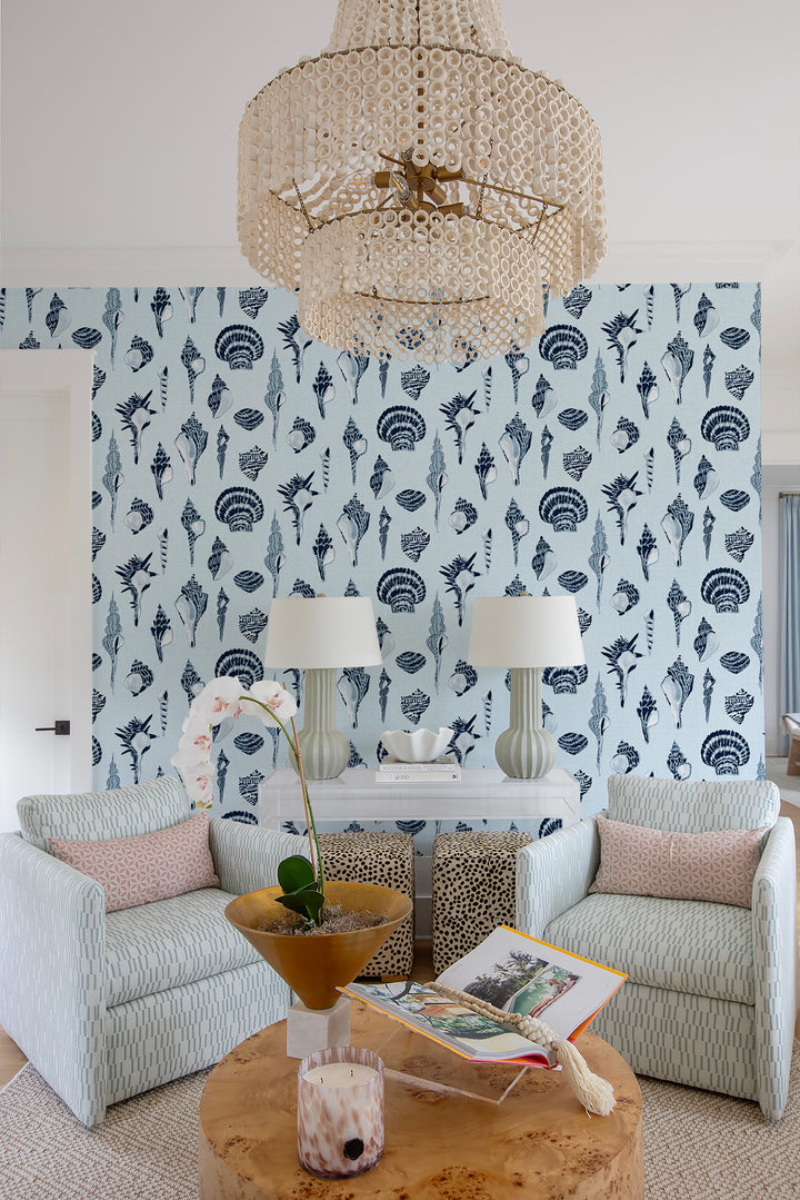 Sullivan’s Island Shells - Serene Sky Blue by Megan Molton