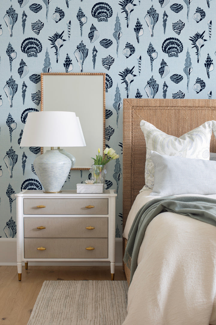 Sullivan’s Island Shells - Serene Sky Blue by Megan Molton