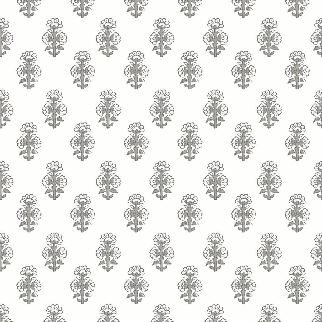 Talelayo - Tern Gray Floral Wallpaper by August Table