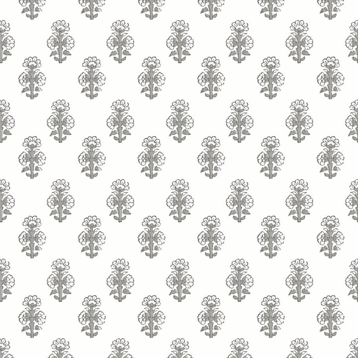 Talelayo - Tern Gray Floral Wallpaper by August Table