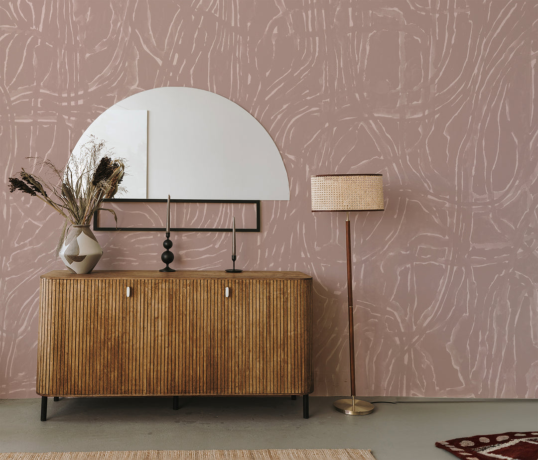 Tangle Wall Mural - Blush