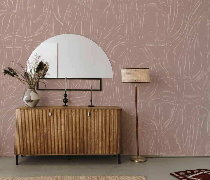 Tangle Wall Mural - Blush