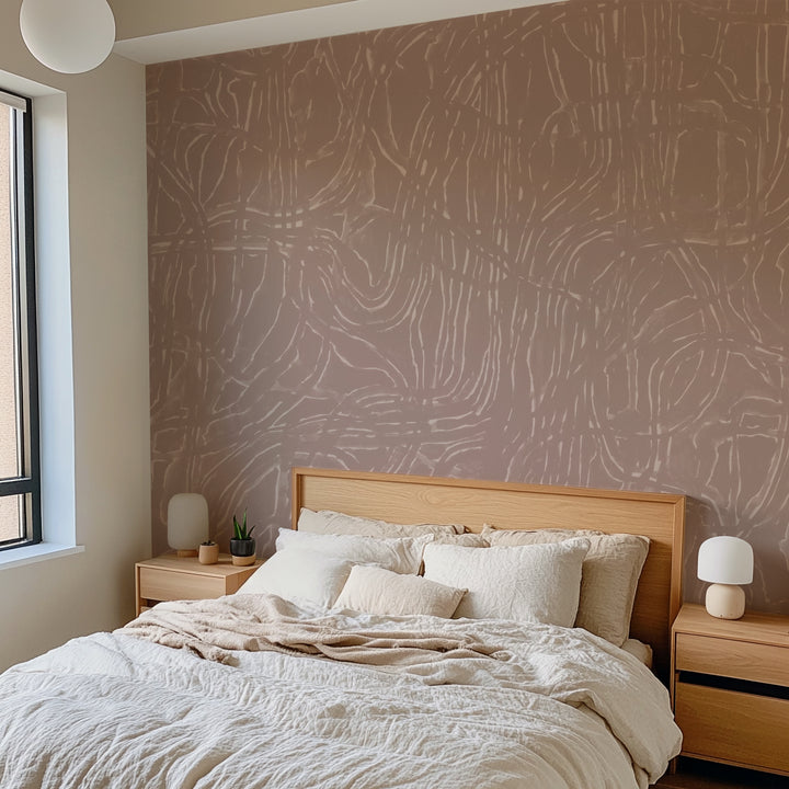 Tangle Wall Mural - Blush