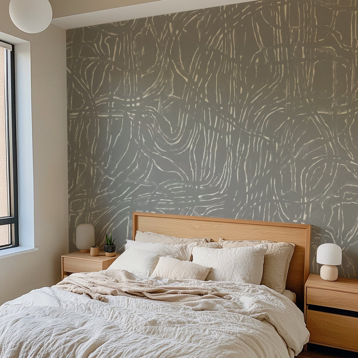 Tangle Wall Mural - Gray