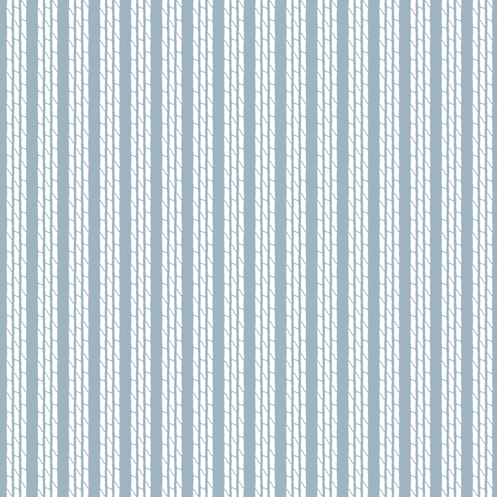 Tennessee Bamboo Stripes - Blue Smoke Wallpaper by Honey + Hank