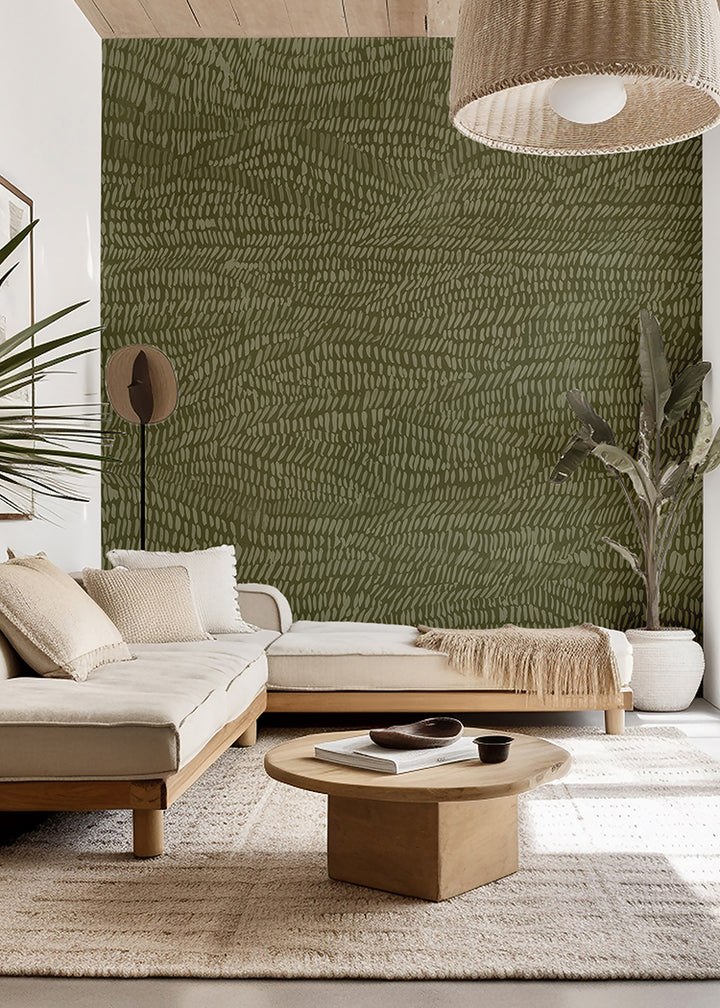 Up The Wall Wallpaper Mural - Olive