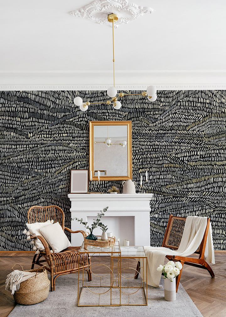 Up The Wall Wallpaper Mural - India Ink