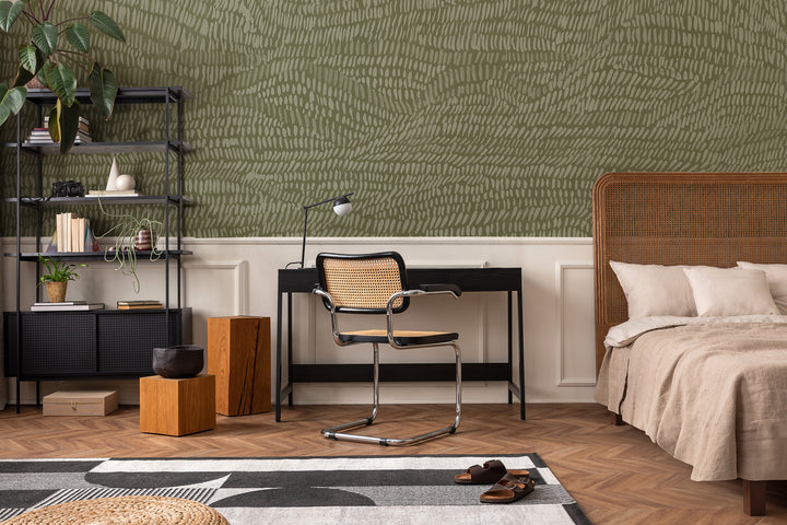 Up The Wall Wallpaper Mural - Olive