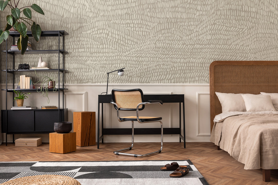 Up The Wall Wallpaper Mural - Parchment