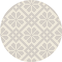 Villa Mosaic - Ash Linen Wallpaper