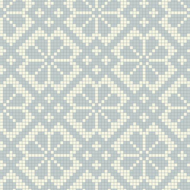 Villa Mosaic - Pale Mineral Blue Wallpaper