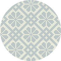 Villa Mosaic - Ash Linen Wallpaper