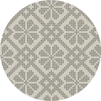 Villa Mosaic - Ash Linen Wallpaper