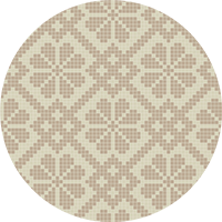 Villa Mosaic - Ash Linen Wallpaper