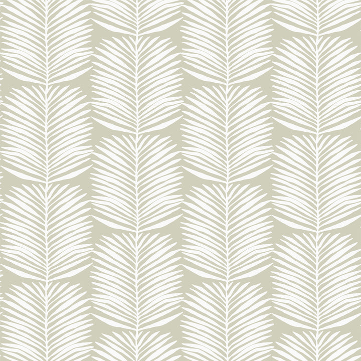Betty White Palm Leaves - Seagrass Floral Wallpaper