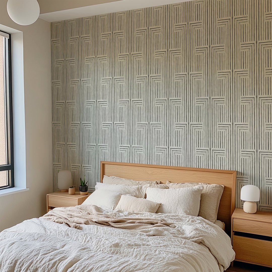 Chiseled -  Marble White Wallpaper