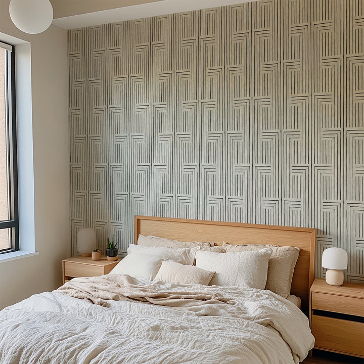 Chiseled -  Marble White Wallpaper