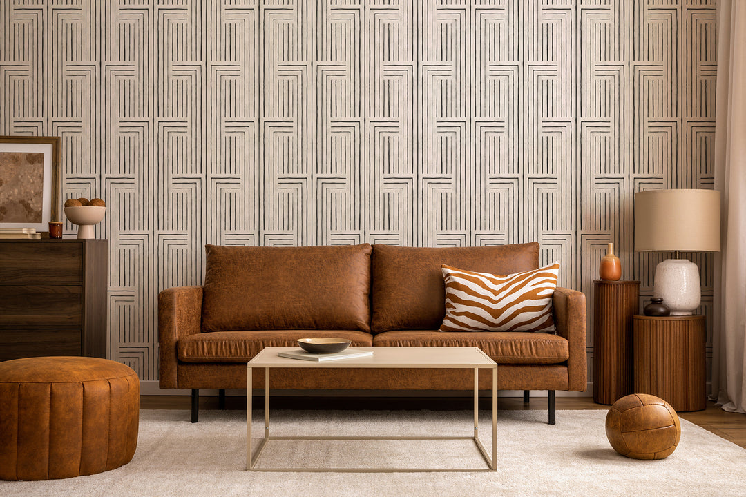 Chiseled -  Marble White Wallpaper