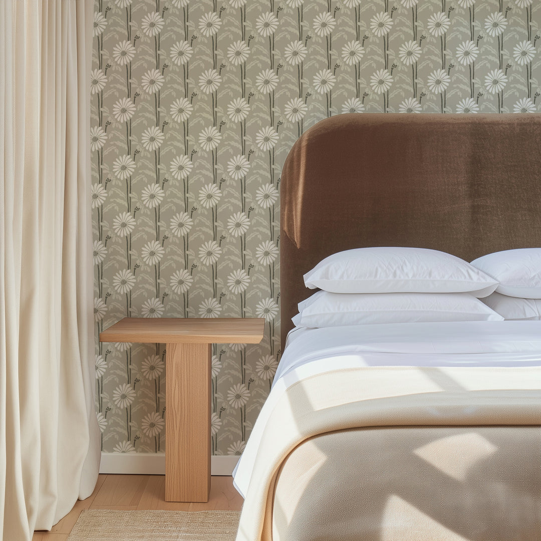 Woodland Bloom - Bone Floral Wallpaper