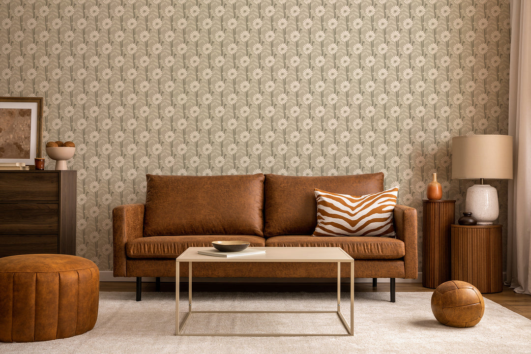 Woodland Bloom - Bone Floral Wallpaper