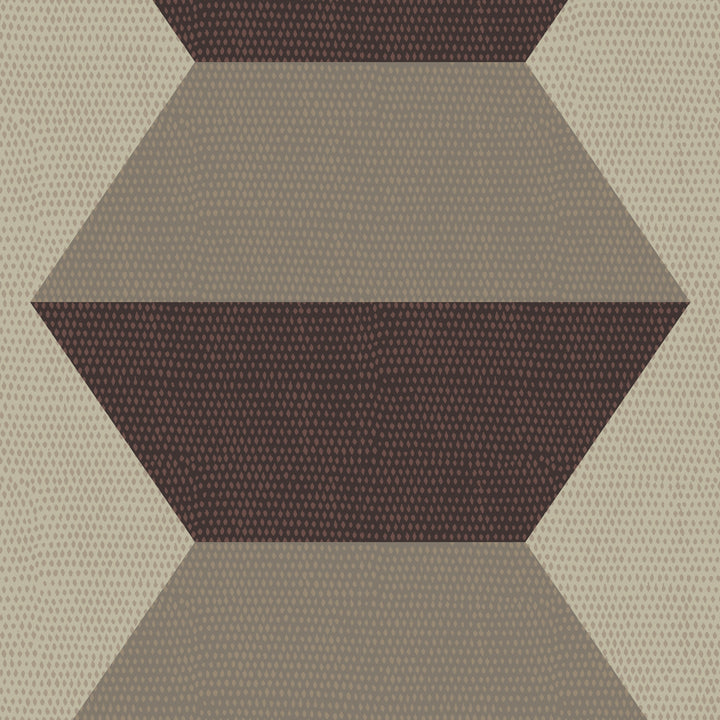 Infinity Blocks - Brown Burgundy Wallpaper