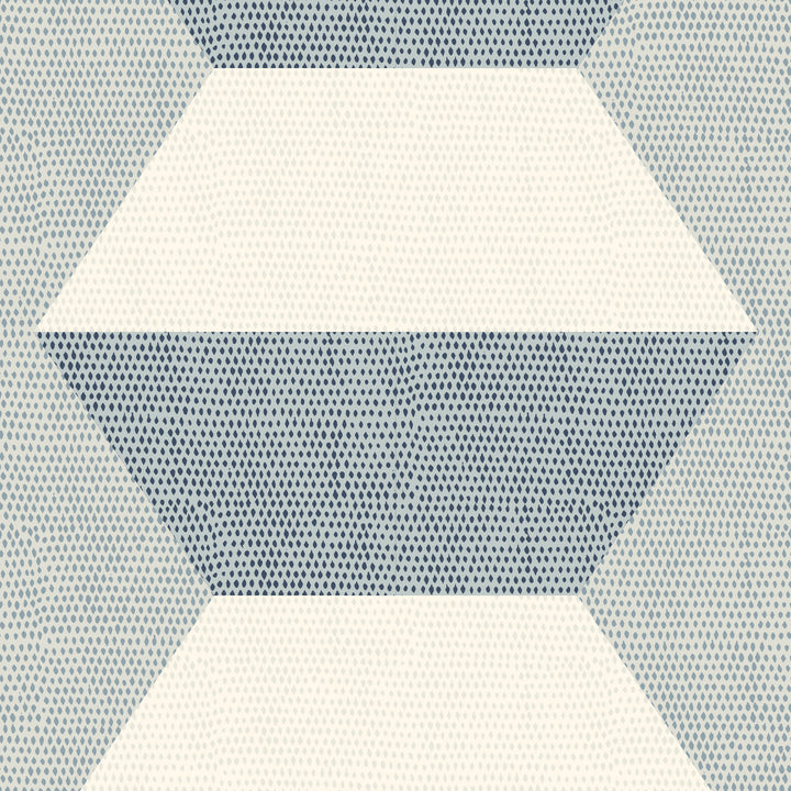 Infinity Blocks - Lacquered Blues Wallpaper