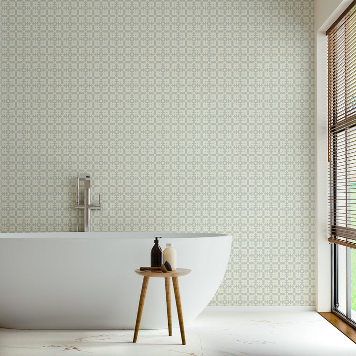Piazza - Pale Mineral Blue Wallpaper